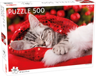 Puzzle Tactic Christmas Kitten 500 elementów (6416739583105) - obraz 1