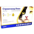 Каплі для котів Стронгхолд Плюс від паразитів 2,5-5 кг 3 піпетки