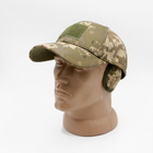 Зимняя тактическая кепка М пиксель под шеврон, бейсболка под шеврон с внутренними ушами на флисе - изображение 1