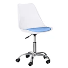 Офісне комп'ютерне крісло Hommex Kantri White / Blue (арт. H-231 W / BL MR) на колесах хром