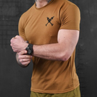 Потовідвідна чоловіча футболка з принтом Bayraktar Coolmax койот розмір 2XL - зображення 3