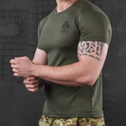 Потовідвідна чоловіча футболка Coolmax з принтом "Череп" олива розмір 2XL - зображення 3