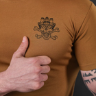 Потоотводящая мужская футболка Bayraktar Coolmax с принтом "Череп" койот размер S - изображение 4