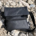Тактическая кожаная сумка с кобурой, мессенджер-слинг, через плечо, черный - изображение 1