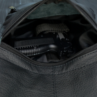 Тактична шкіряна сумка з кобурою, месенджер-слінг, через плече, чорний - зображення 5