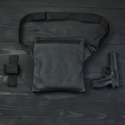 Тактическая кожаная сумка с кобурой, мессенджер-слинг, через плечо, черный - изображение 7