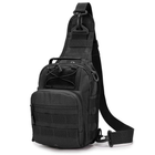 Качественная тактическая сумка водоотталкивающая, тактическая слинг, укрепленная, черный - изображение 14
