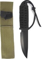 Тактический Нож Avalanche с Чехлом Черный 18 см с Плетеной Рукоятью Туристический Охотничий Рыболовный Походный - изображение 10