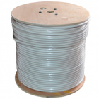 Кабель коаксіальний з харчуванням RITAR W305-RG59+2x0.5mm, 0,81 мм CU, 64x0.12m CCA жовтий екран, 75 Ом, FPE, оболонка 6,91 мм білий