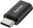 Adapter Hama USB Type-C - micro-USB M/F Black (4047443437112) - obraz 1