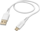 Kabel Hama Flexible USB Type-A - micro-USB M/M 1.5 m White (4047443487148) - obraz 1