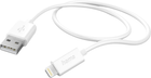 Kabel Hama Lightning - USB Type-A M/M 1 m White (4047443486097)