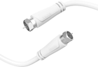 Kabel antenowy Hama Koaksjalny-F - Koaksjalny-F M/M 90DB 5 m White (4047443434135) - obraz 1