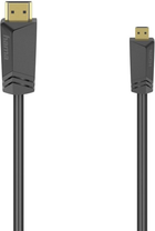 Kabel Hama micro-HDMI - HDMI M/M 1.5 m Black (4047443438621) - obraz 2
