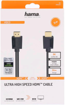 Kabel Hama Ultra High Speed HDMI - HDMI M/M 3 m Black (4047443439116) - obraz 1