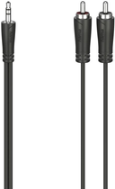 Кабель Hama mini-jack 3.5 мм - 2x RCA-jack M/M 0.75 м Black (4047443440006) - зображення 2