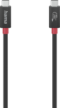 Kabel Hama USB Type C M/M 1 m Black (4047443494122) - obraz 1