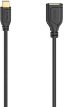 Kabel Hama USB Type C - USB Type A M/M 1.5 m Black (4047443442901) - obraz 1