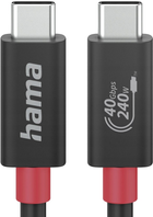 Kabel Hama USB Type C M/M 1 m Black (4047443494122) - obraz 2