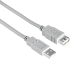 Кабель Hama USB Type A M/F 3 м Grey (4047443442406) - зображення 1