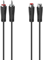 Подовжувач Hama 2 x RCA-jack - 2 x RCA-jack M/M 3 м Black (4047443434357)