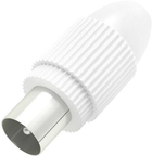 Wtyk antenowy Hama 5 - 7 mm M/F White (4047443431769)