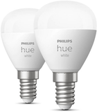 Zestaw żarówek LED Philips Hue E14 5.7W 2 szt White (8719514356771) - obraz 2