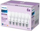 Zestaw żarówek LED Philips A67 E27 13W 6 szt Cool White (8719514451353) - obraz 1