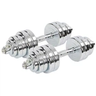 Гантели разборные стальные хромированные 40кг SP-Sport TA-8044-40 2шт по 20кг хром