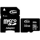 Карта пам'яті Team microSDHC 32GB (UHS-I U1) W-15 MB/s, R-80 MB/s Class 10 V6 (TUSDH32GCL10U03) + SD Adapter