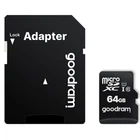 Карта пам'яті Goodram microSDXC 64GB (UHS-I U1) W-10 MB/s, R-100 MB/s Class 10 (M1AA-0640R12) + SD Adapter