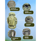 Тактичний рюкзак на 70л більший армійський баул, похідна сумка / TE-734 - зображення 9