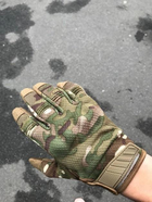 Перчатки сенсорные тактические полнопалые с защитой костяшек пальцев L Мультикам - изображение 6
