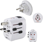 Adapter podróżny Hama World Travel Pro Light 2 x USB Type-A White (4047443491428)