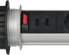Мережевий фільтр Brennenstuhl Tower Power 3 розетки - 2 x USB Type-A 2 м Aluminium/Black (3281852010134) - зображення 2