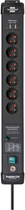 Listwa przeciwprzepięciowa Brennenstuhl Premium Line 6 gniazd - 2 x USB Type-A 3 m Black (4007123674077) - obraz 1