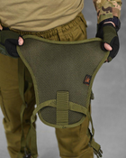 Тактическая поясная сумка на ногу Cordura 1000D олива (14674) - изображение 4