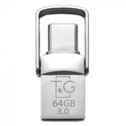 Флеш пам`ять TG Metal 104 64GB 2в1 Type-C USB 3.0 універсальний T&G накопичувач/флешка для пристроїв/ПК/ноутбука/Samsung/Xiaomi/Huawei/Meizu Сталевий