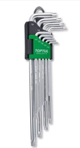 Набір Г-образних ключів TORX T10-T50 9од. супердл. з отвором TOPTUL GAAL0915