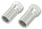 Адаптер Hama coaxial connector Type-F 6.5 mm 2 szt Silver (4047443431936) - зображення 1