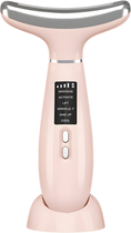 Микротоковый массажер для шеи и лица AIMED Neck RF Lifting EMS+LED Pink