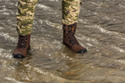 Берцы тактические. Мужские боевые ботинки с водостойкой мембраной Maxsteel Waterproof Brown 48 (318мм) коричневые - изображение 10