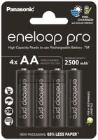 Panasonic Акумулятор Eneloop NI-MH Pro AA 2500 мАг, 4 шт.