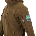 Кофта Alpha Hoodie Tactical Jacket - Grid Fleece Helikon-Tex Coyote S - изображение 4