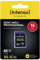 Карта пам'яті Intenso SDHC 16GB Class 10 UHS-I (4034303022182) - зображення 1