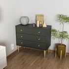 Комод на 3 ящика Idomlund 3 82х72.6х38 см Антрацит