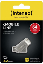 Pendrive Intenso CMobile Line Type C OTG Blister 64GB USB 3.2 Silver (3536490) - obraz 3