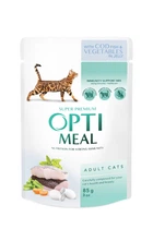 Влажный корм для кошек Optimeal с треской и овощами в желе 85 г