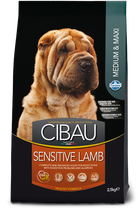 Сухой корм Farmina Cibau Sensitive Adult Medium & Maxi с чувствительным пищеварением с ягненком