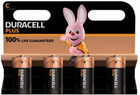 Лужні батарейки Duracell Plus Extra Life Baby C 1.5 В LR14 4 шт (5000394141865) - зображення 1
